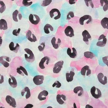 Double Slub Musselin Leo Print & Tupfen pastell/mint by Swafing von Hip Som Hap